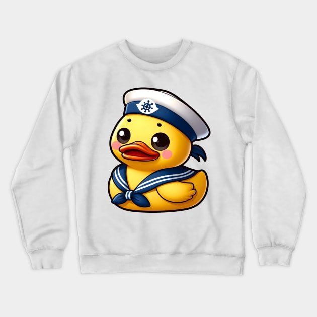 Rubber Duck Crewneck Sweatshirt by Rawlifegraphic